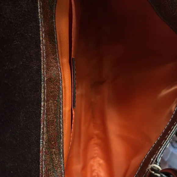 ETRO PRISTINE Elegant Brown Paisley Bag - Picture 6 of 10